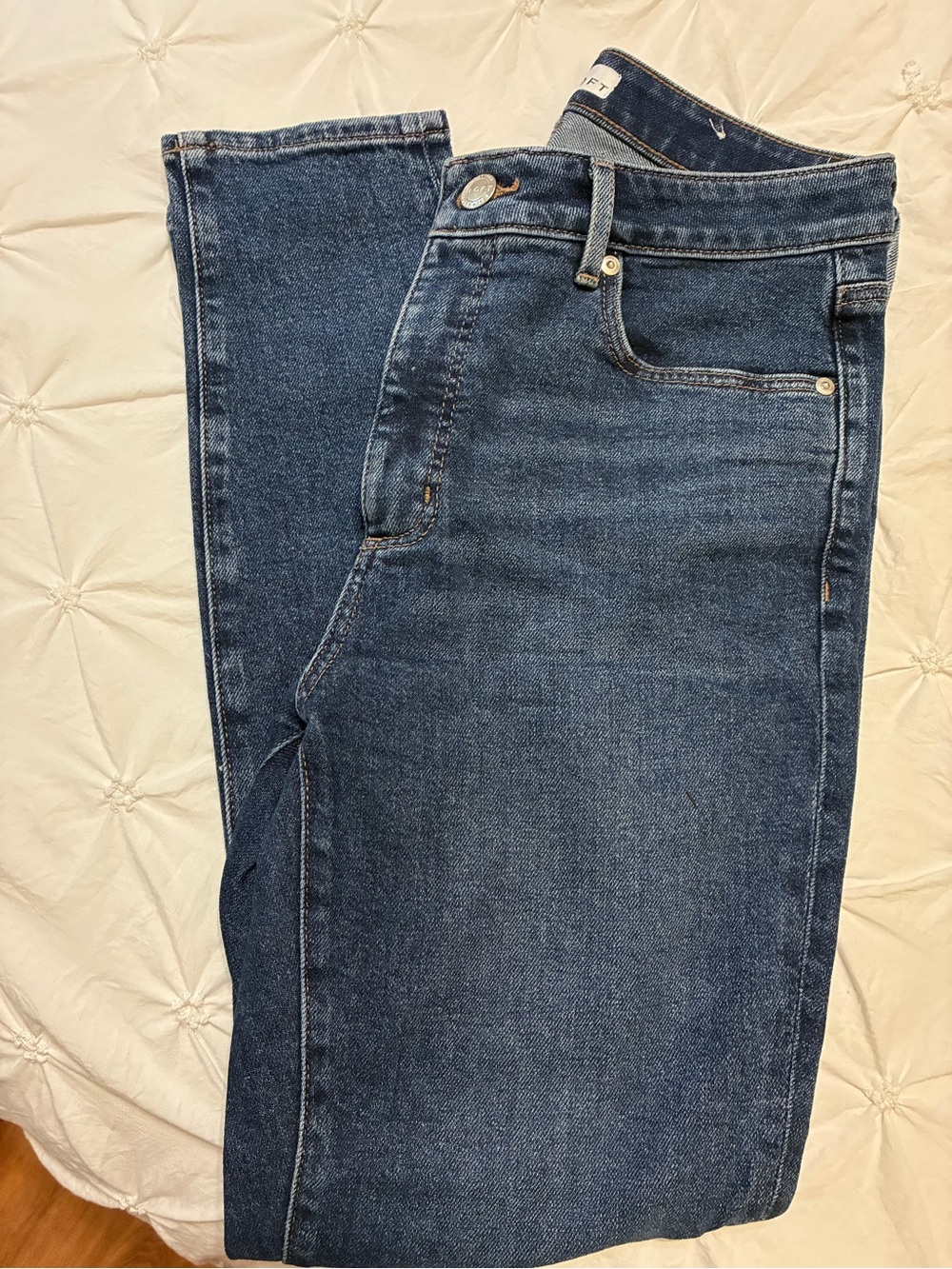 LOFT Women's Skinny Jeans in Dark Blue Denim